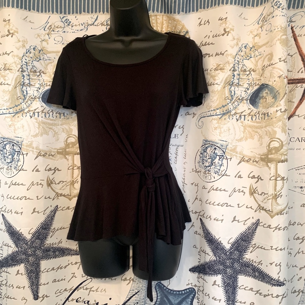 REDUCED! Rayon/spandex side tie top